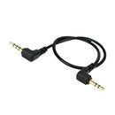 3.5mm TRRS to TRS Audio Cable Connector Wire 28cm/0.91ft for Mobile Phones