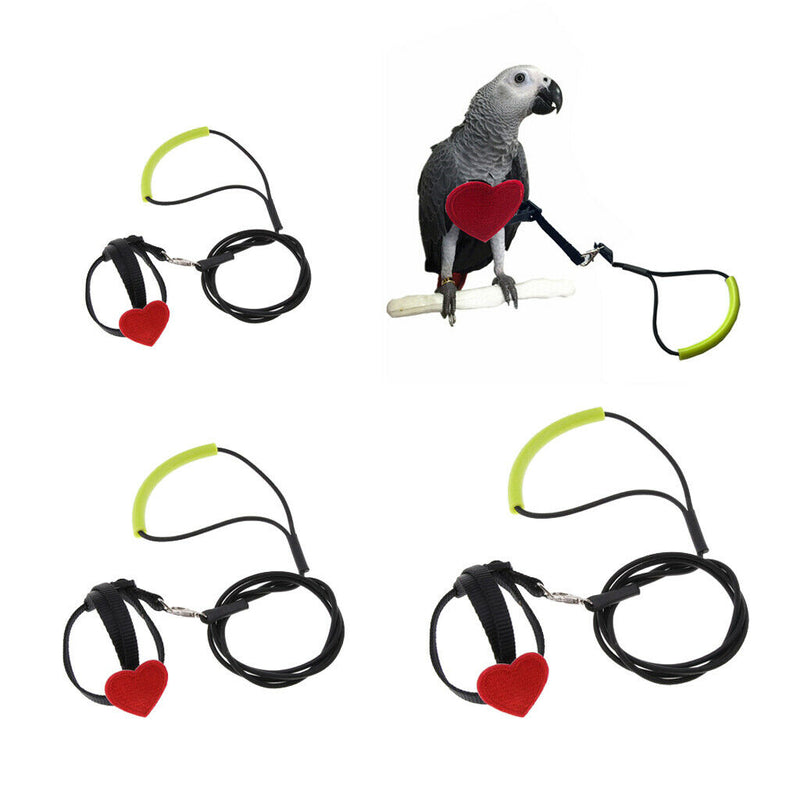 3x  Bird Harness And Leash for Birds Macaw Cockatoos Amazon Parrot Budgies