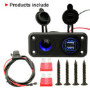 Dual  Socket Power Outlet Waterproof for Car Boat Marine ATV Mobile