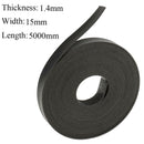 5 Meters 15mm PU Leather Strap Strips Leathercraft DIY Belt Bag Handle Black
