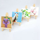 10 Sets Mini Display Easel With Canvas 8X8Cm Wedding Table Numbers Painting