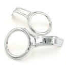 2pcs 65mm Dia. Motorcycle Fog Light Trim Rings Lamp Bezel Chrome Finished, Fits