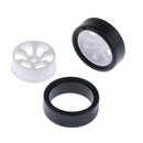 4 Sets 1:28 RC Rock Crawler Rubber Tires & Plastic Wheel Rim for Wltoys K969