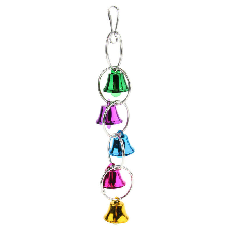 Bird Swing Toys with Colorful Wood Bells - Hanging Swing Toys for Budgie