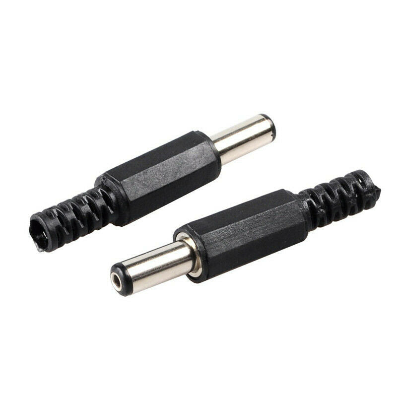 50 Pcs 5.5x2.1mm Male Solder DC Power Barrel Tip Plug Jack Straight Connect N5W8