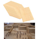 15x Wooden Square Cutout Slices Shapes Coasters Wood Craft Plaque DIY Painting