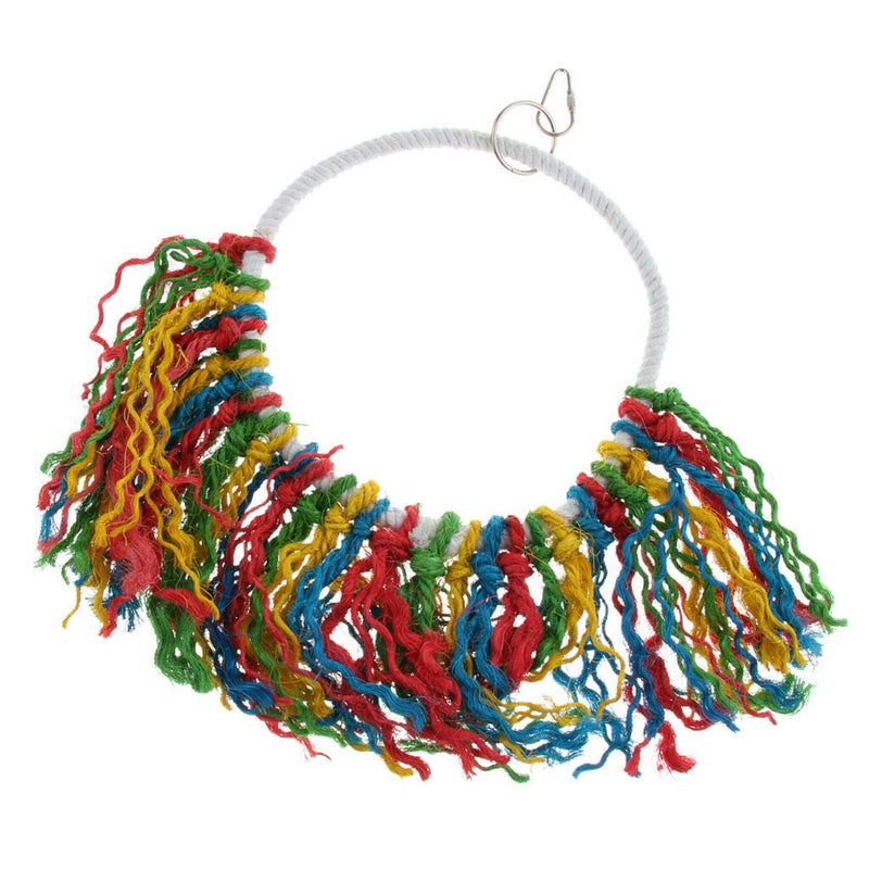 Parrot Bird Swing Chew Cotton Rope Hanging Climbing Cage Snuggle Ring Toys