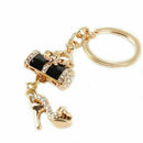 Cute Crystal Rhinestone Butterfly Keychain Keyring Ring Chain Charm Key Bag Z1W5