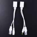 2x power over ethernet passive PoE adapterinjector+splitter kit PoE cable whit Z