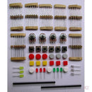 2x ELECTRONIC COMPONENTS LED TRANSISTORS CAPACITORS BREADBOARD LOT KITS
