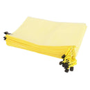 12 xA4 Zipper Bags Zip File Storage Document Folder Protective Sleeve Yellow
