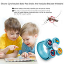 Silicone Gyro Rotation Baby Insect Anti-mosquito Bracelet Wristband (Blue) A