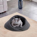 Warm Fleece Pet Sleeping Bag Nest Soft Kennel Cats Dog Bed House (Grey XS) A