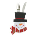 6pcs Cutlery Holder Towel Knives Fork Spoon Cute Santa Claus Shaped Tablewa