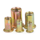 165PCS Nutserts Rivet Nuts Flange Rivnuts Zinc Plated Steel Nutsert M3-M RNL