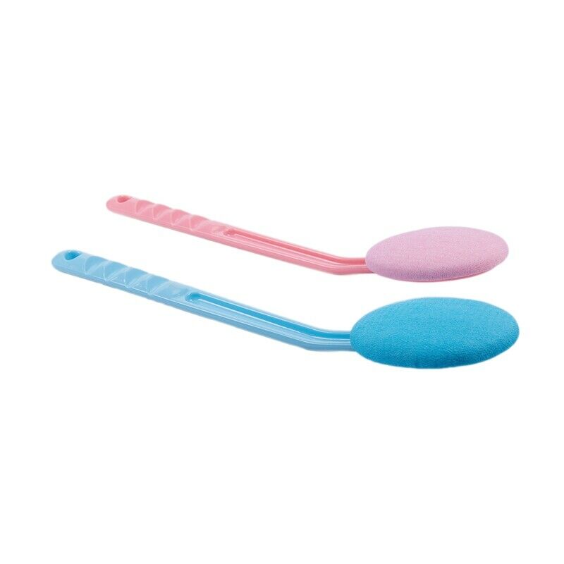 2 Pink & Blue Back Rubs & Massager Bath Brush Easy Lotion Applicator,Extra  U7C2