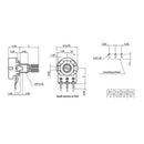 5pcs WH148 B5K Linear Potentiometer Shaft 15mm with Nut & Gasket Accessories
