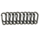 50x Mini Alloy Key Buckle Snap Spring Clip Hook Carabiner Keychain Gray