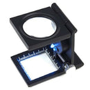 Three-Folding 8x Magnifier Magnifying Glass Stand Repair with LED Light Sou