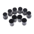 10 Pcs Black Plastic Potentiometer Rotary Control Knobs Caps for 6mm Dia Shaft3C