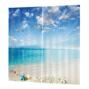 Window Curtain Kitchen Bathroom Drape 170x200cm Seascape