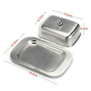 Stainless Steel Butter Cheese Dish Serving Tray Storage Container with New HPM