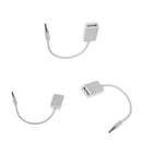 3x 3.5mm Male Plug Jack To USB 2.0 Female AUX Audio Adapter Converter Cable