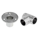 Boat Rail Stake Foot + Handrail Fittings 90 Degrees T-piece For 1"  rail / tube