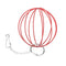 Stainless Steel Plating Pet Hay Manger Food Ball Rabbit Grass Rack (Red)