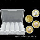 100x Clear Plastic Memorial Coin Capsules W/