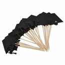 30 Pcs Bachelor Hat Cap Cupcake Toppers Graduation Party Grad Decorations S A6C3