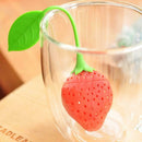 Cute Silicone Tea Strainer Strawberry Shape Tea Leaf Coffee Filter Infuser