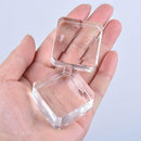 1X Crystal Clear Square Block Sphere Rocks Base Stand Holder Display Stone Favor