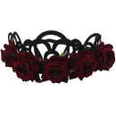 Gothic Style Queen Jewelry Red Rose Crown Tiara Headband Halloween Masquera
