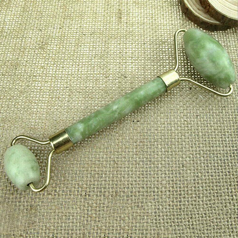 Natural Rose Quartz Facial Jade Stone Roller Massage Tools Face Massager