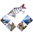Solid Hook Fishing Lure Wobblers 6 Segment Swimbait Crankbait Hard Bait Tackle