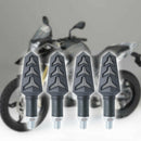 4x Motorcycle LED Turn Signal Light Sequential Flowing LED Indicator Amber L Ew