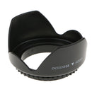 Plastic Standard Crown Petal Flower Shaped Camera Lens Hood Black- Suitable for