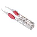 Professional Led Light Stainless Steel Eyebrow Tweezer Hair Removal Makeup  N9A2
