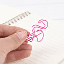 5Pcs/lot Pink Flamingo Bookmark Planner Paper Clip for Book Stationery School FT