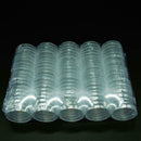 100* 27/30mm Coin Case Capsules Holder Applied Clear Plastic Round Storage Box