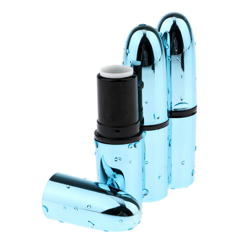 3x Bullet Shaped Empty Lipstick Tube Refillable Lip Gloss Bottles Containers