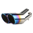 Stainless SteelÃ‚Â Universal Auto Muffler Silencer Slant Car Exhaust Tip Burnt Blue