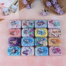 Mermaid mini tin box Sealed jar packing boxes jewelry candy box small storage JR