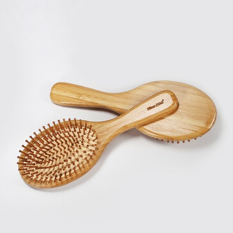Bluezoo Hair Comb Bamboo Airbag Massage Comb Carbonized Solid Wood Bamboo C K5G8