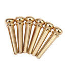 Set/6pcs Golden Brass Bridge Pins for Acoustic Guitar Strings High Quality