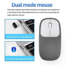 Metal Bluetooth and 2.4G Wireless Mouse Alloy Ultra-Thin Recharge Portable  V8X3