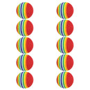 10Pcs Rainbow Soft Foam Sponge Golf Balls Swing Practice Training Aids 42mm