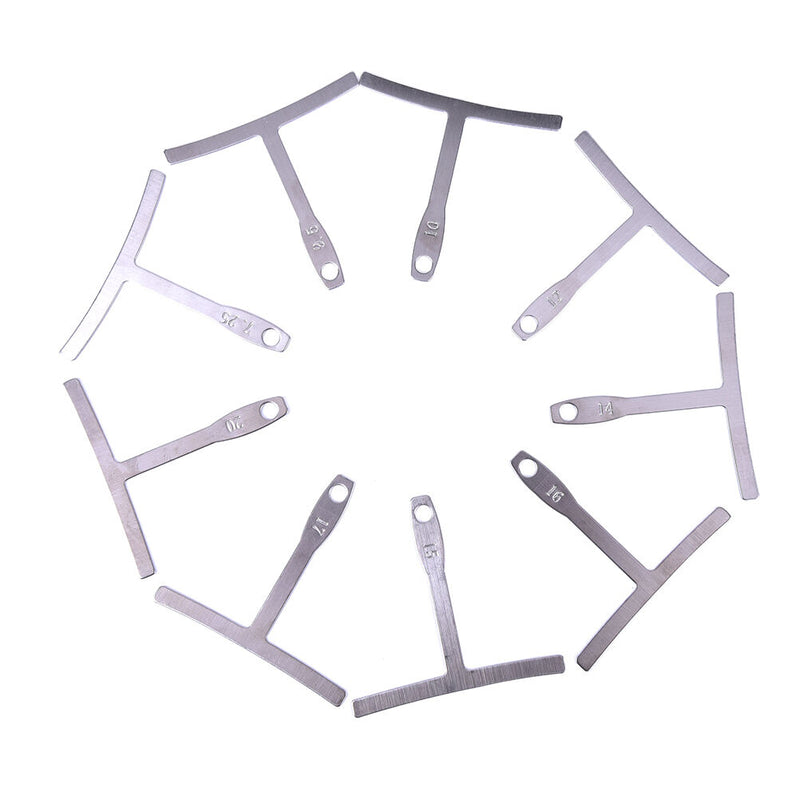 Set of 9 Luthier tools Understring radius gauge for guitar and bass setup A Bj
