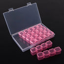 28 Slots Plastic Storage Box Nail Art Rhinestone Jewelry Beads Display Box Case